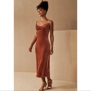 JENNY YOO Bentley Velvet Midi Dress In English Rose